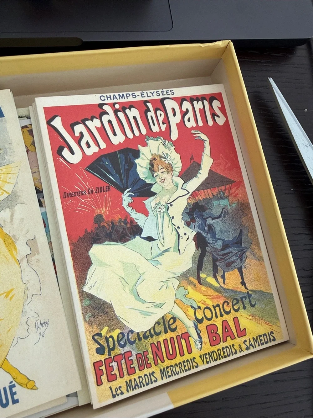 Pepin Paris Posters 1900 Correspondence Set – Yellow & Multicolor Illustration